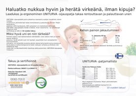 Uniturvan patjan tiedot